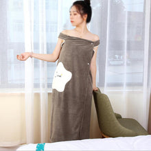 Load image into Gallery viewer, Women Quick Dry Wearable Microfiber plush Bathrobes