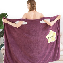 Load image into Gallery viewer, Women Quick Dry Wearable Microfiber plush Bathrobes