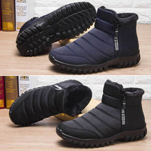 Load image into Gallery viewer, Men&#39;s Waterproof Warm Cotton Zipper Snow Ankle Boots