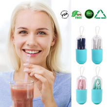 Load image into Gallery viewer, Silicone Straw Drinking Reusable,4PCS