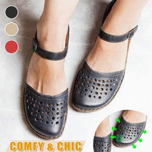 Load image into Gallery viewer, Women Round Toe Hollow-out Summer Sandals