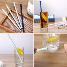 Load image into Gallery viewer, Silicone Straw Drinking Reusable,4PCS