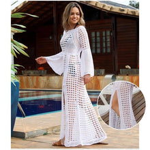 Load image into Gallery viewer, Beach Skirt Long-sleeved Bikini Outer - White
