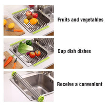 Load image into Gallery viewer, Stainless Steel Roll Up Dish Drying Rack, Foldable