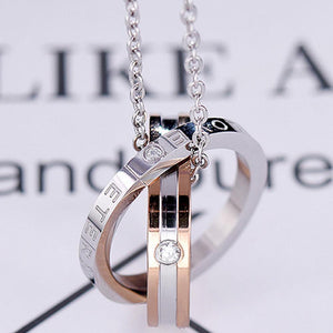 Eternal Love Titanium Steel Couple Necklace