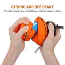 Load image into Gallery viewer, Compressible Silicone Sports Drinking Bottle With Straw