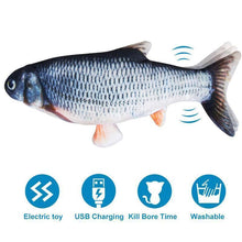 Load image into Gallery viewer, Plush Simulation USB Charging Cat Fish Toy
