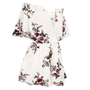 Summer Floral Chiffon Rompers