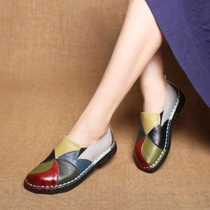 New Fashion Women's Leather Flat Shoes