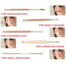 Load image into Gallery viewer, （6pcs set）Stainless Steel Ear Pick Ear Wax Remover Cleaner Tool Rose Gold