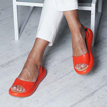 Load image into Gallery viewer, Peep Toe Flat Chic Sandals