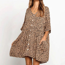 Load image into Gallery viewer, V-Neck Leopard Printed Dress