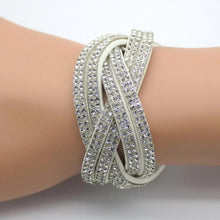 Load image into Gallery viewer, Women High Quality Rhinestone Wrap Charm Crystal Bracelet