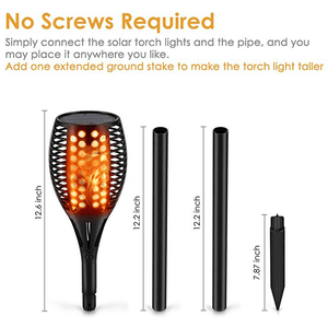 LED Solar Path Torch Light Dancing Flame