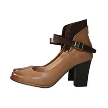 Load image into Gallery viewer, Women Mid Block Heel Mary Jane Strap Dolly Shoes